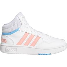 adidas Kid's Hoops Mid - Footwear White/Acid Red/Sky Rush