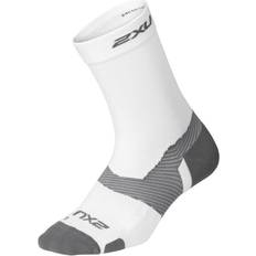 2XU Herr Underkläder 2XU Vectr Light Cushion Crew Socks Men - White/Grey