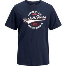 Jack & Jones Boy's Logo Print T-shirt - Blue/Navy Blazer (12190401)