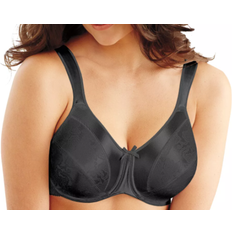 Bali Satin Tracings Underwire Minimizer Bra - Black