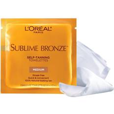 L'Oréal Paris Solskydd & Brun utan sol L'Oréal Paris Self Tanner,Paris Sublime Bronze Self-Tanning Towelettes, Streak-Free, Natural Looking Tan, 6 ct