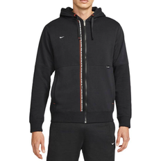 Nike F.C. Tribuna Fleece Full-Zip Football Hoodie Men - Black/Habanero Red/White