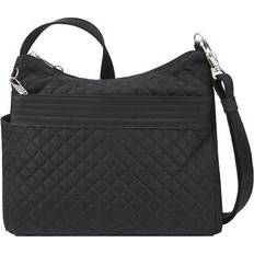 Avtagbar handledsrem Axelremsväskor Travelon Anti-Theft Boho Square Crossbody - Black