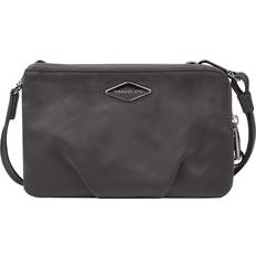 Avtagbar handledsrem Axelremsväskor Travelon Anti-Theft Parkview Double Zip Crossbody Clutch - Pearl Grey