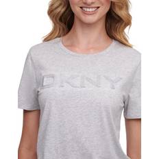 DKNY T-shirts DKNY Glitter Logo T-shirt - Avenue Grey