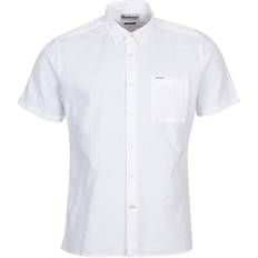 Barbour S Skjortor Barbour Nelson Short Sleeve Summer Shirt - White