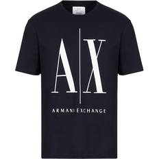 Armani Herr - Svarta Kläder Armani Icon Logo Cotton Graphic T-shirt - Navy