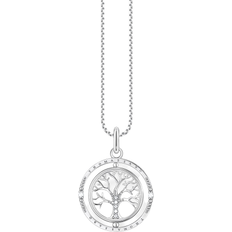 Thomas Sabo Silver Halsband Thomas Sabo Tree of Love Necklace - Silver/Transparent
