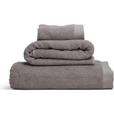 Bomull Badlakan Kosta Linnewäfveri Terry Bath Towel Grey (150x90cm)