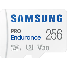 Samsung 256 GB - Class 10 Minneskort & USB-minnen Samsung Pro Endurance microSDXC Class 10 UHS-I U3 V30 100/40MB/s 256GB