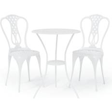 Aluminium - Svarta Caféset vidaXL 317752 Bistro Set, 1 Table incl. 2 Chairs