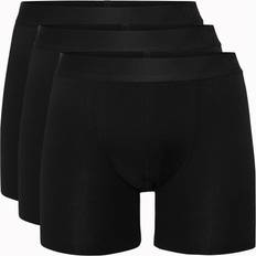 Resteröds Fleecetröjor & Piletröjor Kläder Resteröds Bamboo Long Leg Boxers 3-pack - Black