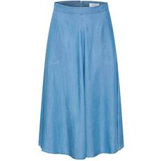 Part Two Dam - Midiklänningar Kläder Part Two Pernille Skirt - Light Blue Denim