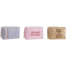 Bruna - Kanvas Necessärer & Sminkväskor Dkd Home Decor Shabby Chic Toiletry Bags 3-pack