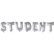 Letter Balloons Girl Student Silver