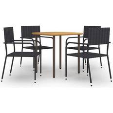 Stapelbar - Stål Matgrupper vidaXL 3072489 Patio Dining Set, 1 Table incl. 4 Chairs