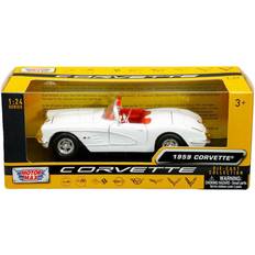 Motormax Plastleksaker Leksaksfordon Motormax 1959 Chevrolet Corvette Black 1/24 Diecast Model Car instock 73216bk