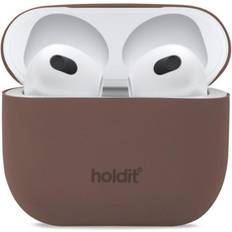 Holdit Silikonfodral AirPods 3 Dark Brun