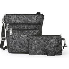 Baggallini Pocket Crossbody with RFID - Midnight Blossom Print