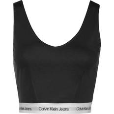 Calvin Klein Dam - Återvunnet material Överdelar Calvin Klein Milano Jersey Cropped Top - CK Black
