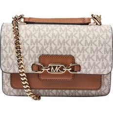 Michael Kors Heather Extra-Small Logo Crossbody Bag - Vanilla/Acorn