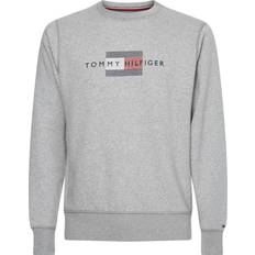 Tommy Hilfiger – sweatshirt med logga på bröstet-Grå/a