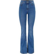 XL Jeans Pieces Peggy Flared High Waist Jeans - Blue Denim
