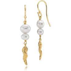 Izabel Camille Ellie Long Earrings - Gold/Pearls