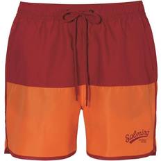 Herr - Röda Badbyxor Salming Cooper badshorts, Vinröd/Orange