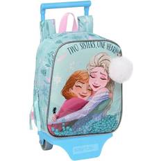 Safta School Rucksack with Wheels Frozen One Heart Turquoise Green (22 x 28 x 10 cm)