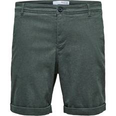 Selected Herr - Vita Shorts Selected COMFORT-LUTON FLEX SHORTS (Färg: Petrified Oak XXL)