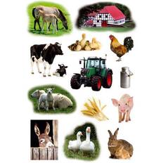 Herma Djur Leksaker Herma stickers Decor djur på bondgård (3) 3358