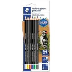 Staedtler 10820BK6-CST Permanent Colouring Pencils, Mix Set, Multicoloured, 6 Count (Pack of 1)