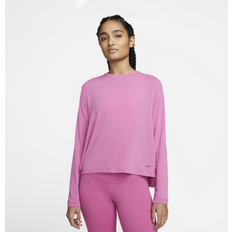 Nike Dam - Elastan/Lycra/Spandex - Rosa T-shirts Nike W NY DF L/S TOP, t-shirt dam