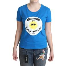 Moschino Skjortor Moschino Women's Cotton Sunny Milano Print Tops T-Shirt TSH5067-40 IT44