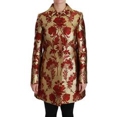 Dam - Gula Kappor & Rockar Dolce & Gabbana Women's Floral Brocade Cape Coat Jacket JKT2519 IT36