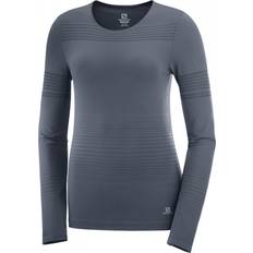 Salomon Lila Kläder Salomon Women's Elevate Move'on LS Tee Ebony