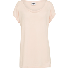 Urban Classics Ladies Extended Shoulder Tee (Pink, XL)