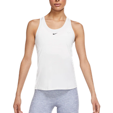 Nike Dam Linnen Nike Dri-Fit One Slim Fit Tank Top Women - White/Black