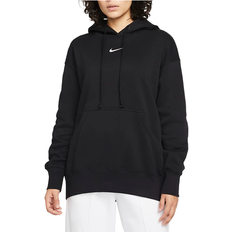 26 - Dam - Hoodies Tröjor Nike Sportswear Phoenix Fleece Oversized Pullover Hoodie Women's - Black/Sail