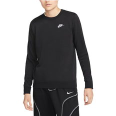 26 - Dam - Sweatshirts Tröjor Nike Sportswear Club Fleece Crew-Neck Sweatshirt Women's - Black/White