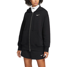 Nike Bomull - Dam Överdelar Nike Sportswear Phoenix Fleece Oversized Full-Zip Hoodie Women's - Black/Sail