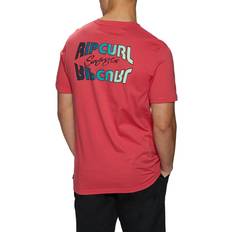 Rip Curl Röda Överdelar Rip Curl "T-shirt med kortärm Herr Revival Inverted Lax (Storlek: M)