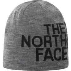 The North Face Reversible TNF Banner Beanie Unisex - TNF Medium Grey Heather/TNF Black