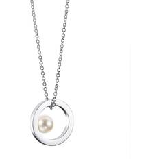 Efva Attling 60's Long Necklace - Silver/Pearl
