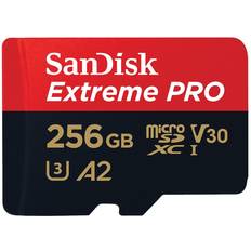 256 GB - Memory Stick PRO-HG Duo - USB Type-A Minneskort & USB-minnen SanDisk Extreme Pro microSDXC Class 10 UHS-I U3 V30 A2 200/140MB/s 256GB