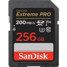 SanDisk 256 GB - SDXC Minneskort SanDisk Extreme Pro SDXC Class 10 UHS-I U3 V30 200/140MB/s 256GB