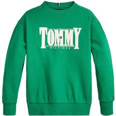 Tommy Hilfiger Logo Appliqué Fleece Sweatshirt - Green Malachite (KB0KB07776)