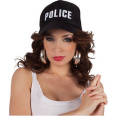 Damer - Polis Huvudbonader Wicked Costumes Black Police Cap