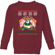Överdelar Elf Christmas Cheer Kids' Sweatshirt Burgundy 11-12 Burgundy
